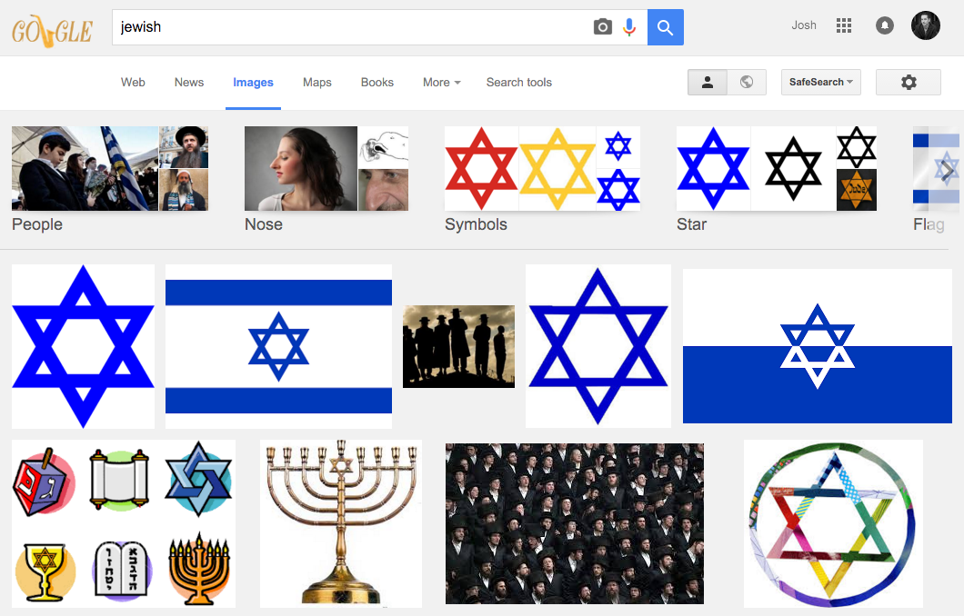 Google Images search for "Jewish"