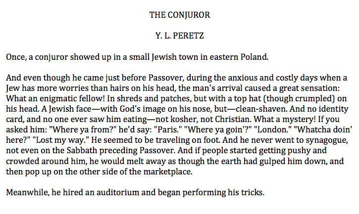 The Conjuror Excerpt